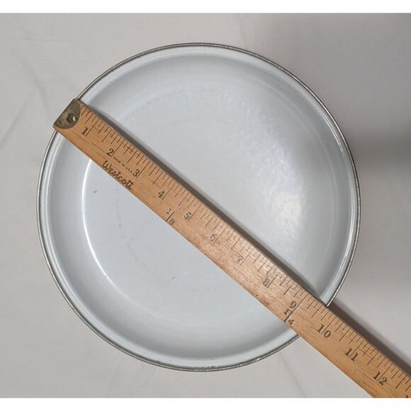 Strawberry Enamel Stew Pot Lid 6 Quart Yellow White Retro Cookware Vintage - Picture 13 of 16